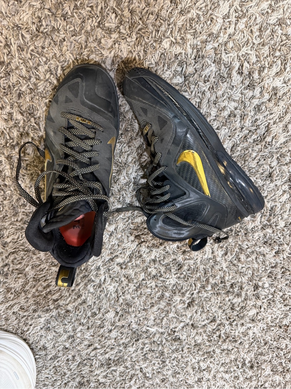Nike Mens Lebron Black and Gold Basketball Shoes